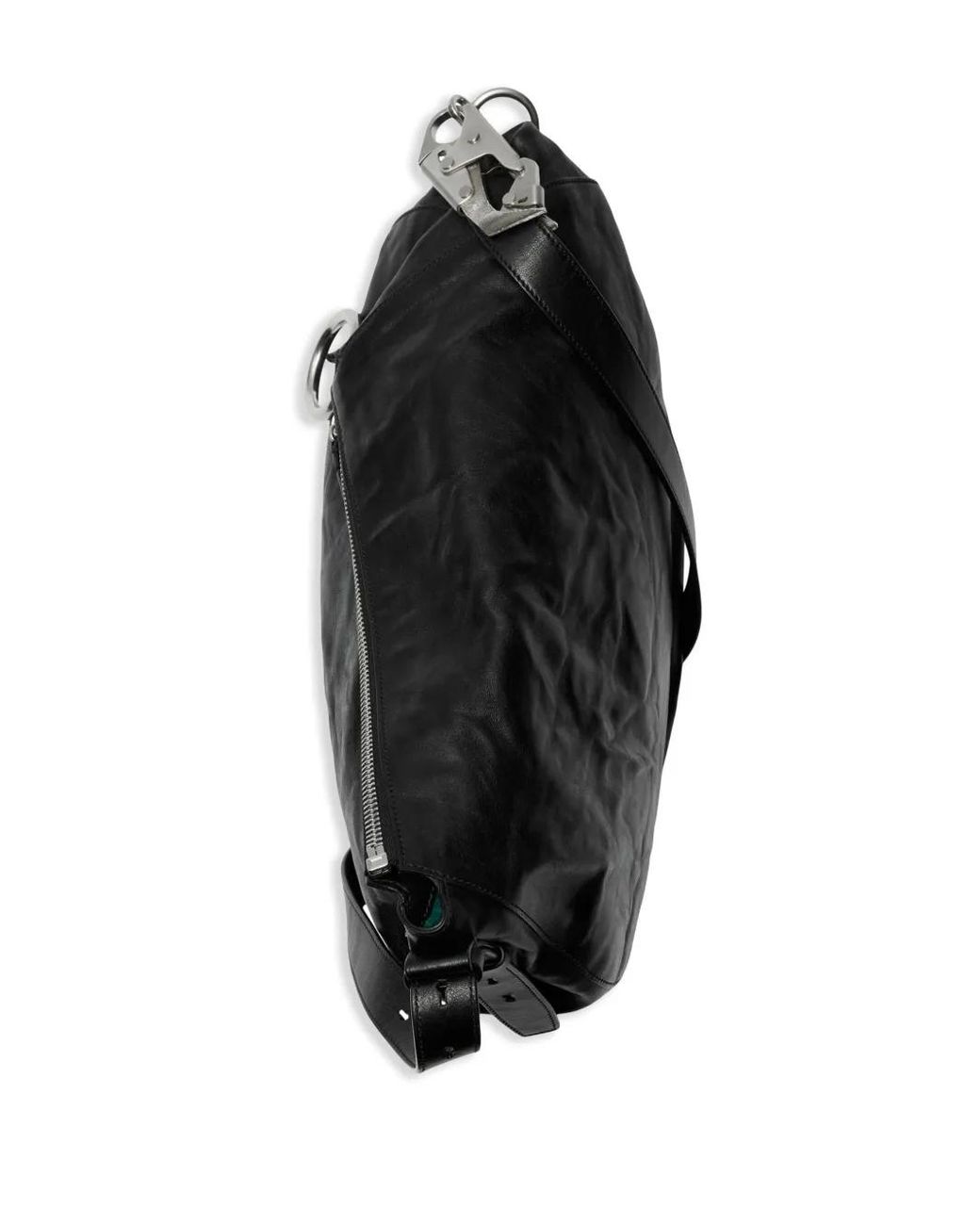 Burberry Black Medium Knight Leather Tote Bag