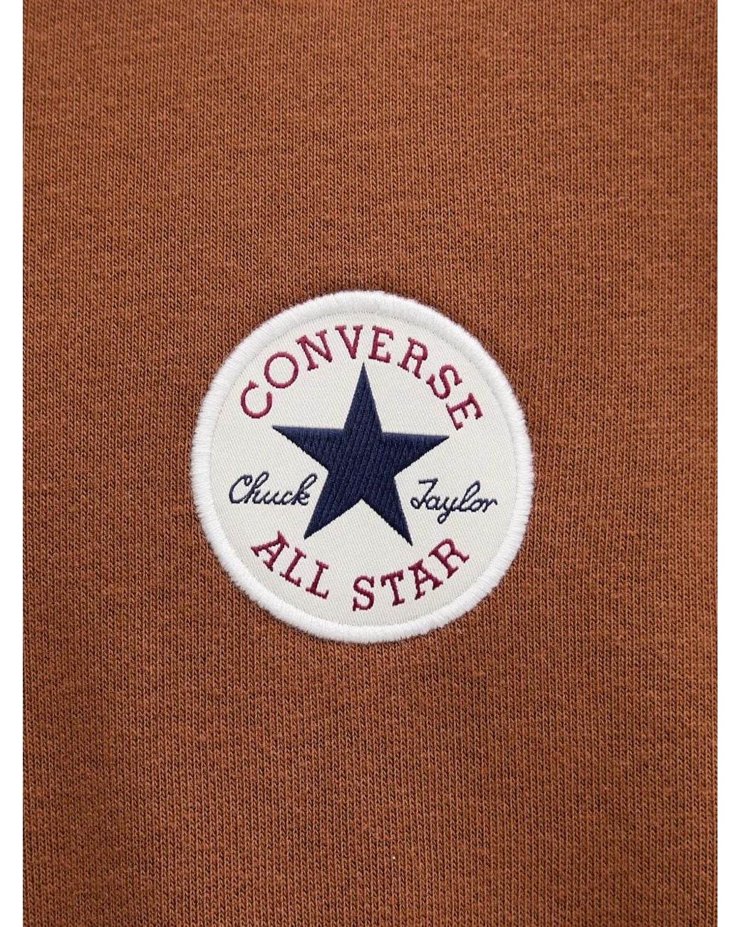 Converse Brown Chuck Taylor Logo-Patch Hoodie for men