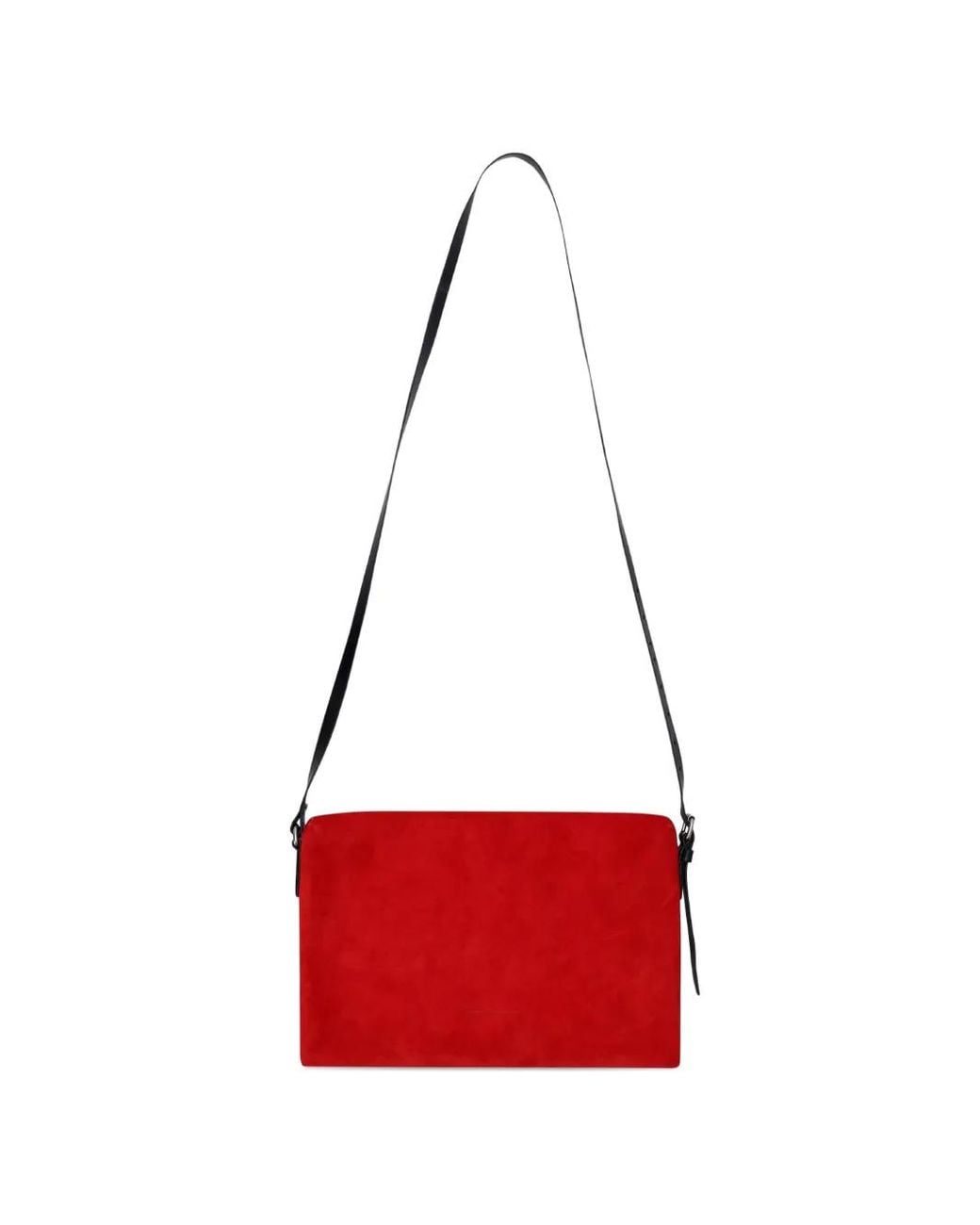 Dries Van Noten Red Suede Crossbody Bag for men