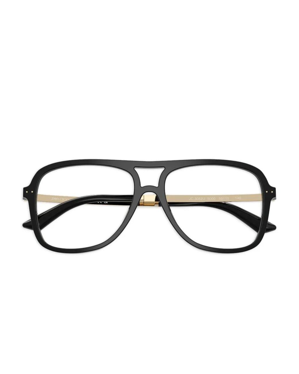 Jimmy Choo Black Pilot-Frame Glasses