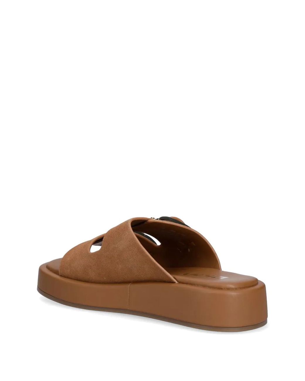 DKNY Brown Leocadia Buckle-Strap Sandals