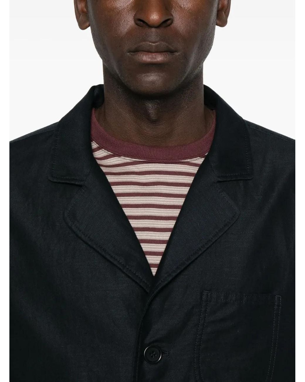 YMC Black Button-Fastening Patch-Pocket Blazer for men