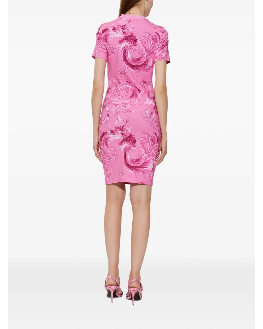 Versace Jeans Couture バロッコプリント ミニドレス Pink