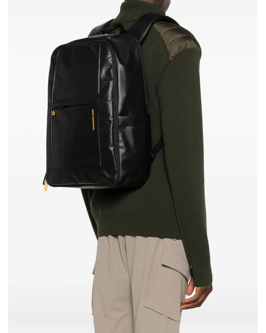 Mandarina Duck Black Sac À Dos À Patch Logo for men