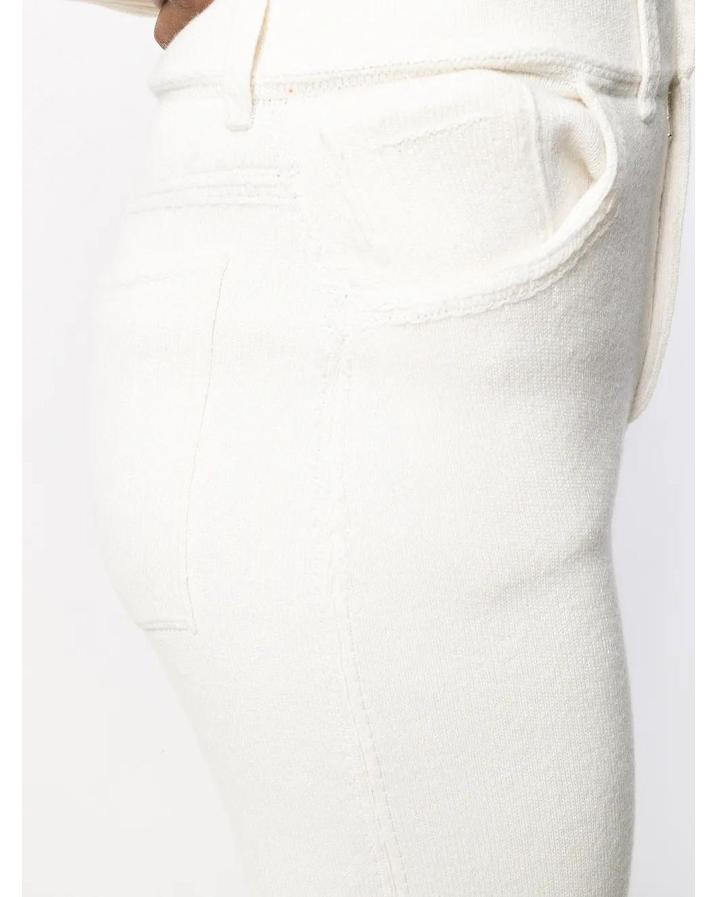 Barrie White Wide-Leg Knitted Trousers