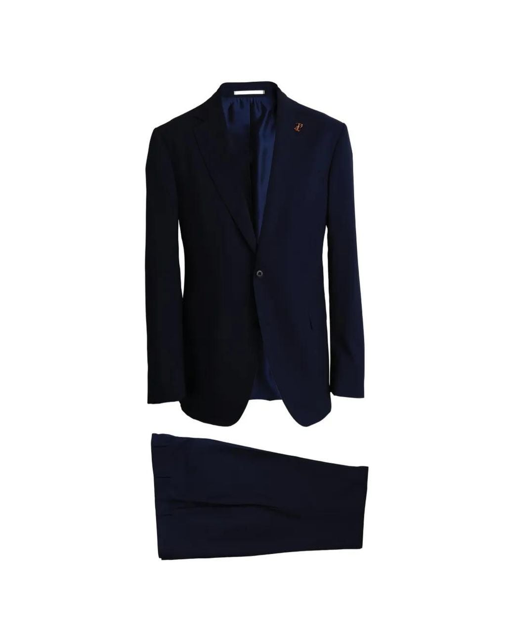 Pal Zileri Blue Logo-Pin Single-Breasted Suit for men