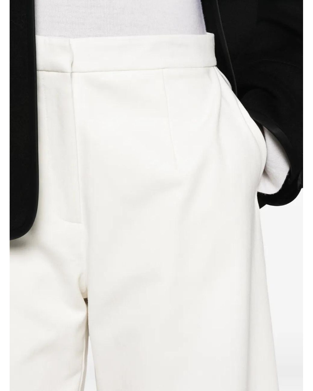 Viktoria Chan White Cleo Wide-Leg Trousers