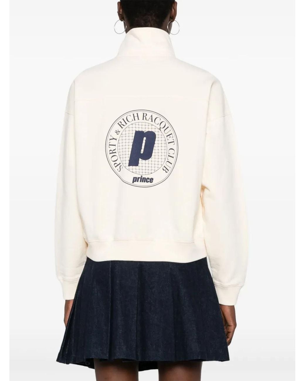 Sporty & Rich White Logo-Print Sweatshirt