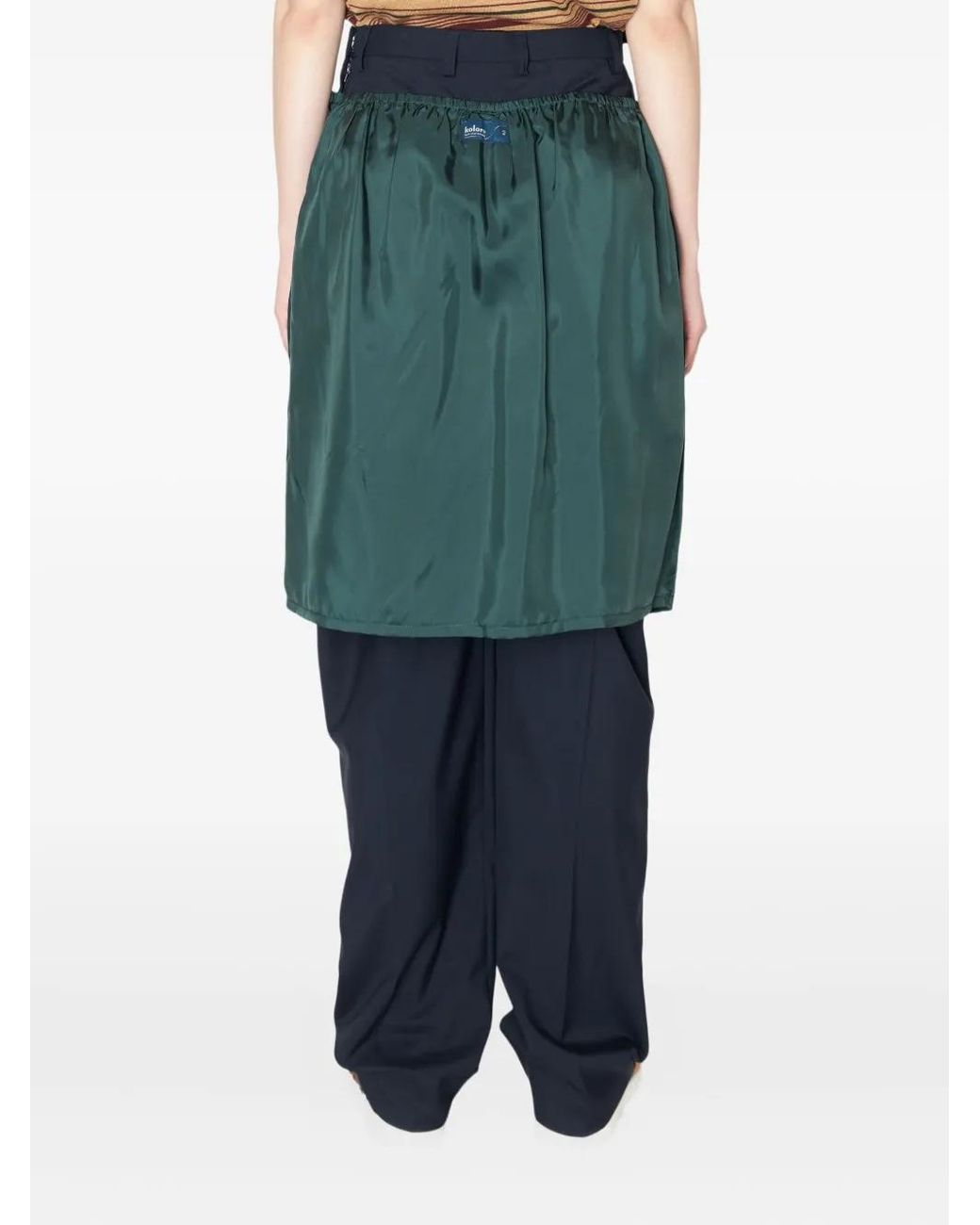 Kolor Green Logo-Patch Skirt Trousers