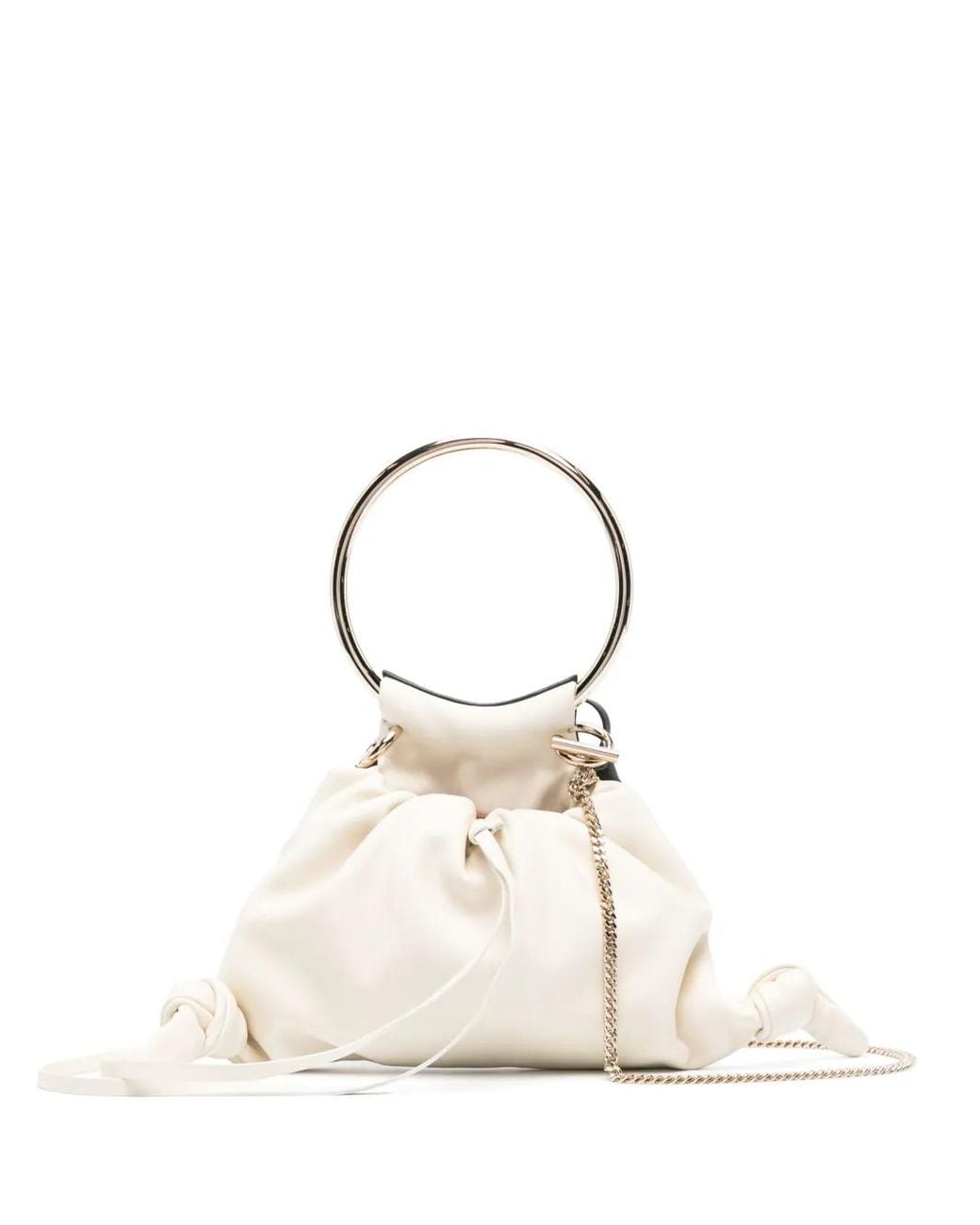 Chloé White Arlene Ouch Knotted Shoulder Bag