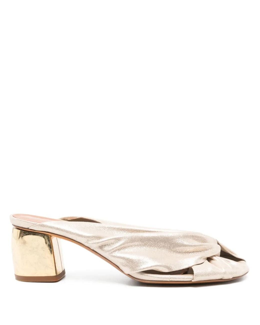 Forte_forte Natural Twisted Block-Heel Sandals