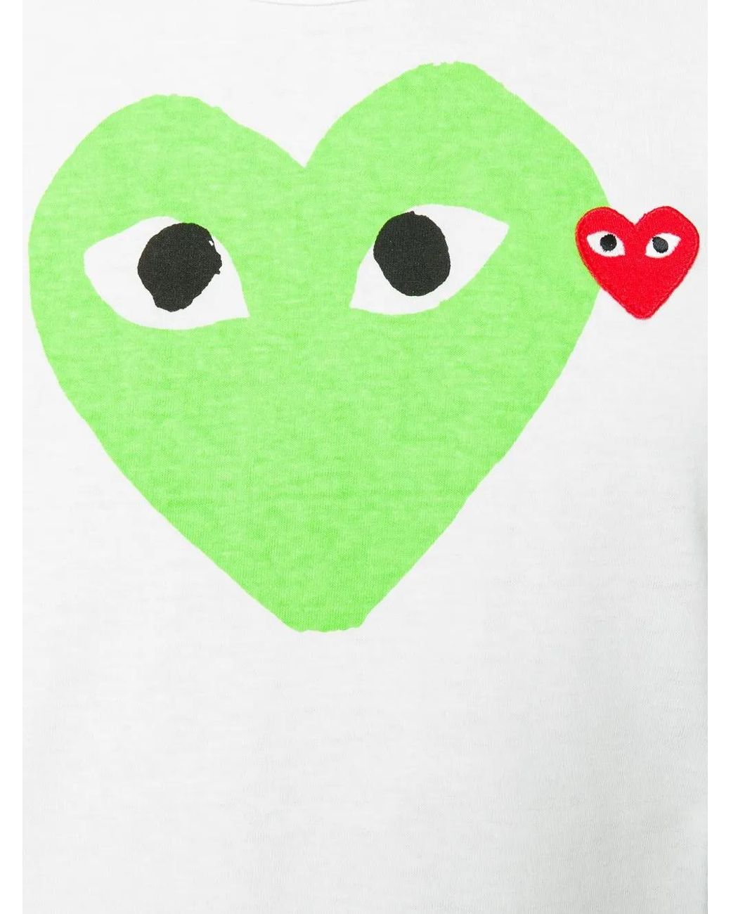 COMME DES GARÇONS PLAY Green Graphic Print T-Shirt for men