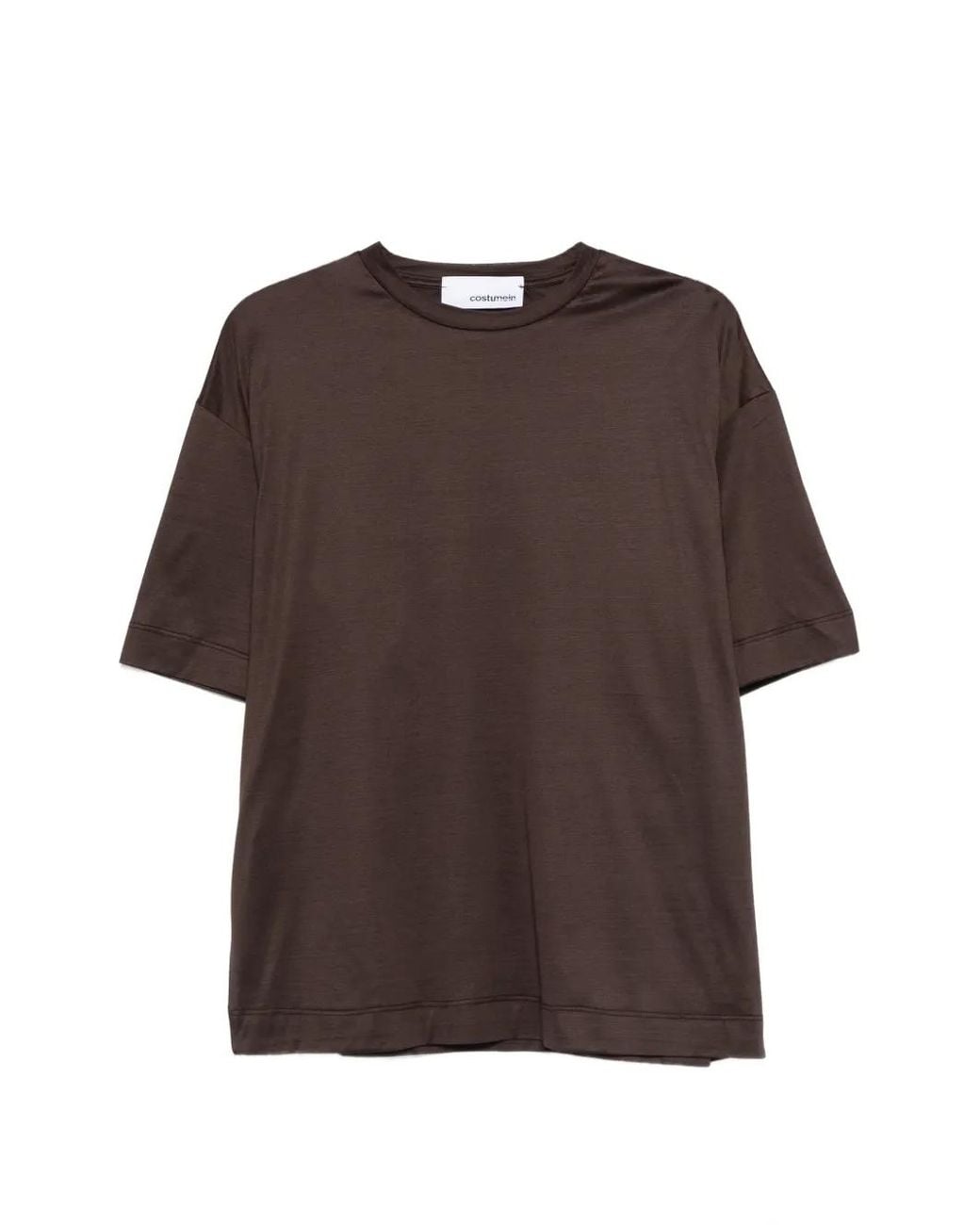 Costumein Brown Crewneck T-Shirt for men