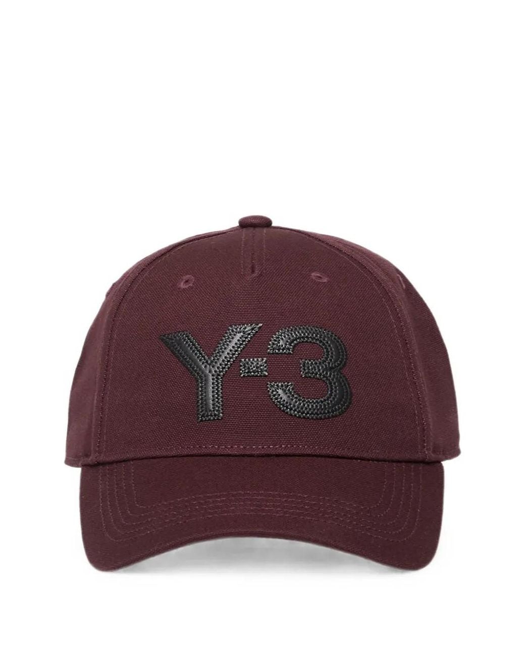 Y-3 Red Baseballkappe Mit Logo-Applikation