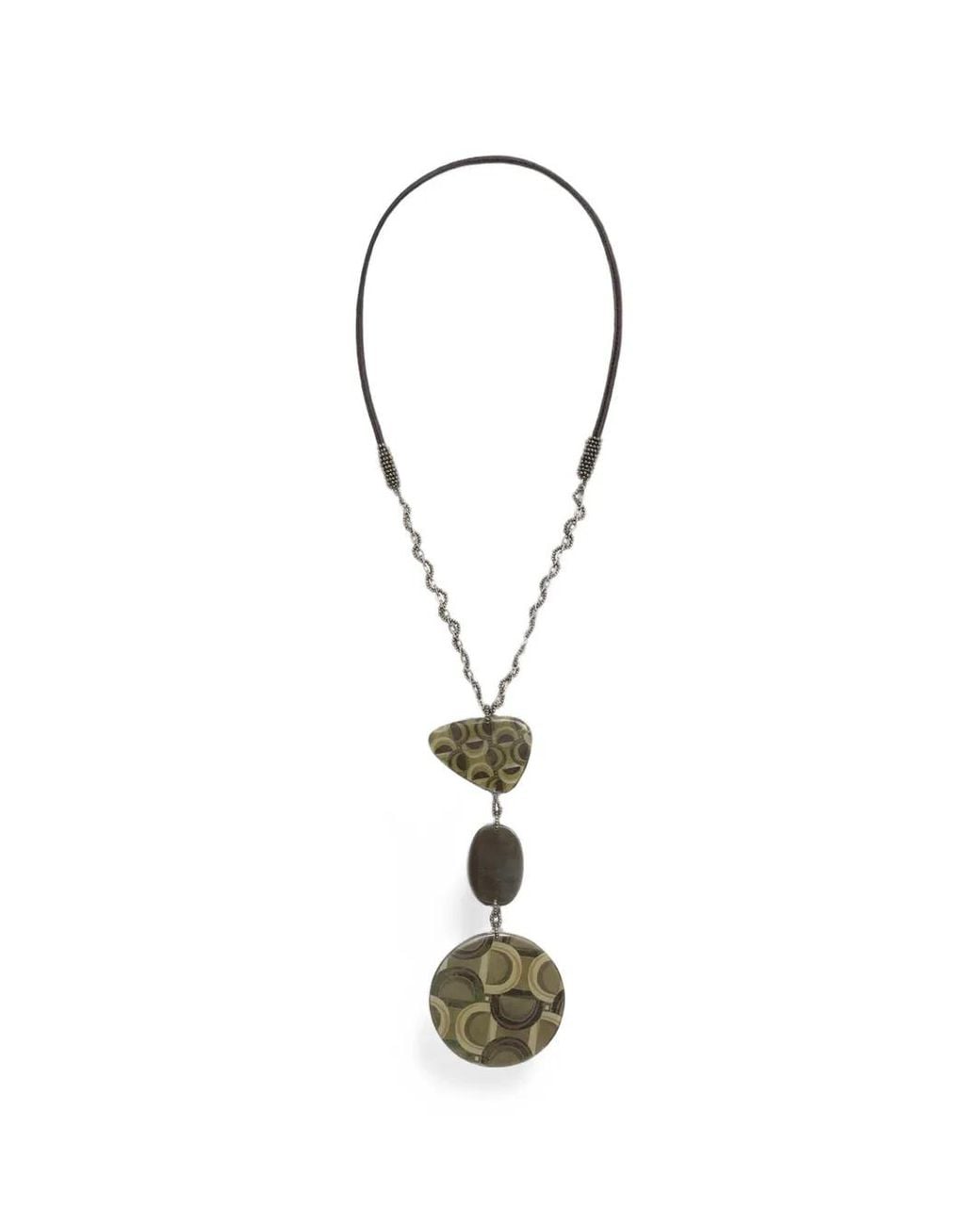 Maliparmi White Resin Pendant Necklace