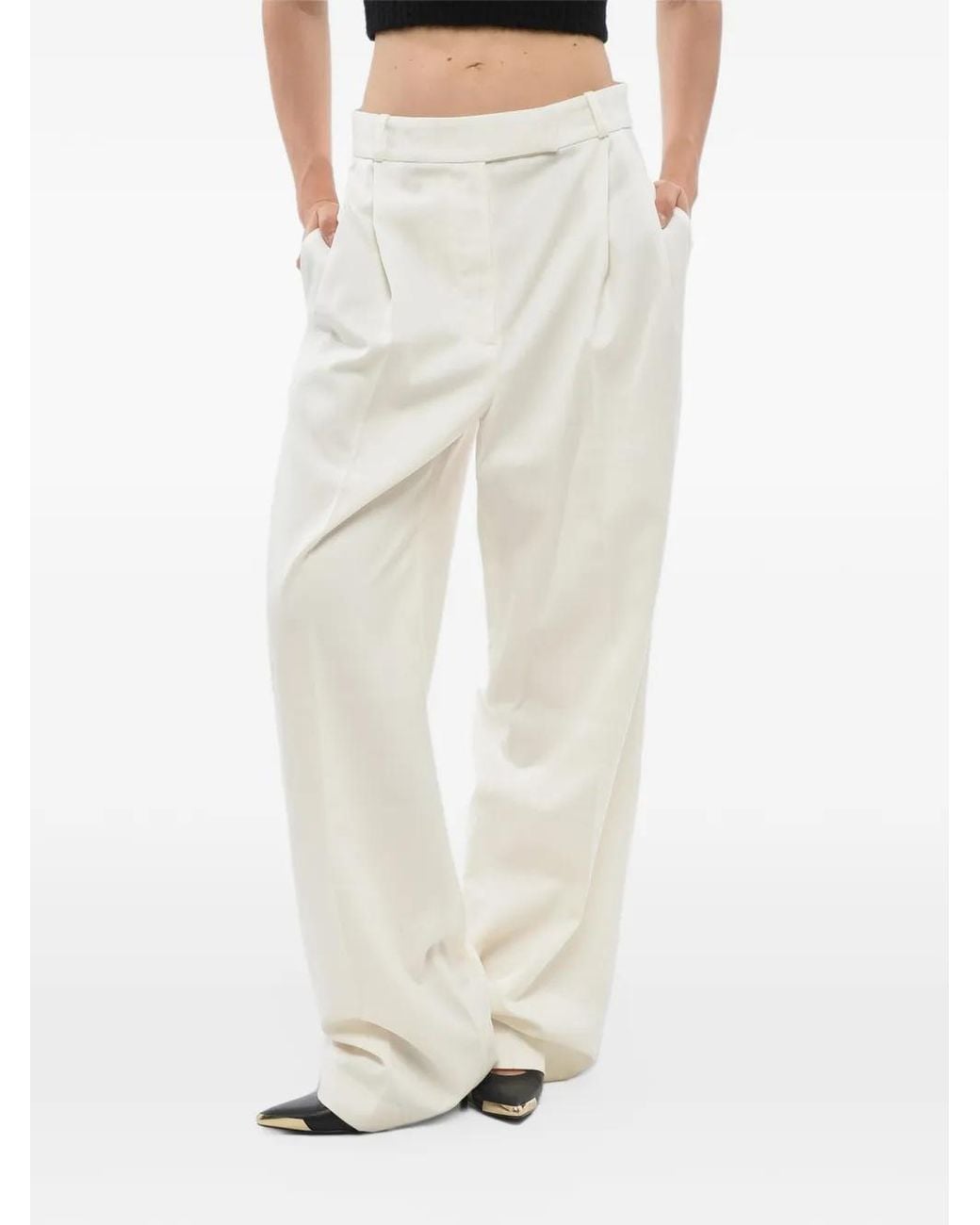 Pantalones con pinzas Rohe de color White