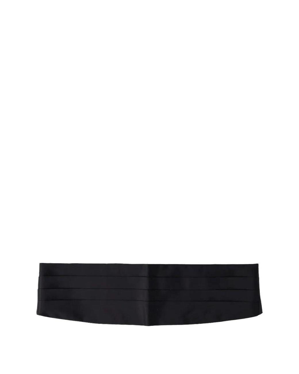 Caruso White Pleated Silk Cummerbund for men
