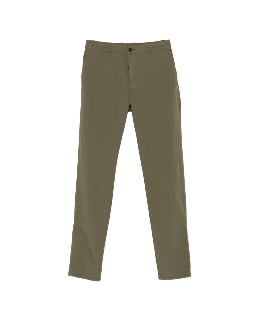 Incotex Green Slim-Fit Elasticated-Waistband Trousers for men