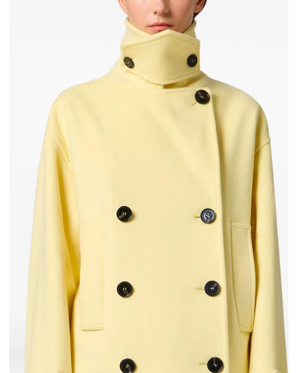 MSGM Metallic Double-Breasted Button-Cuff Jacket