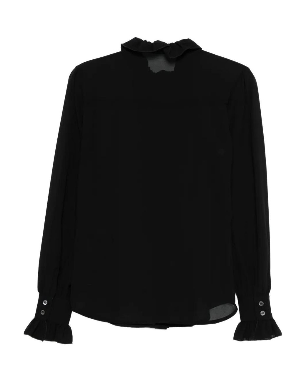 Vivetta Black Ruffled High-Neck Blouse
