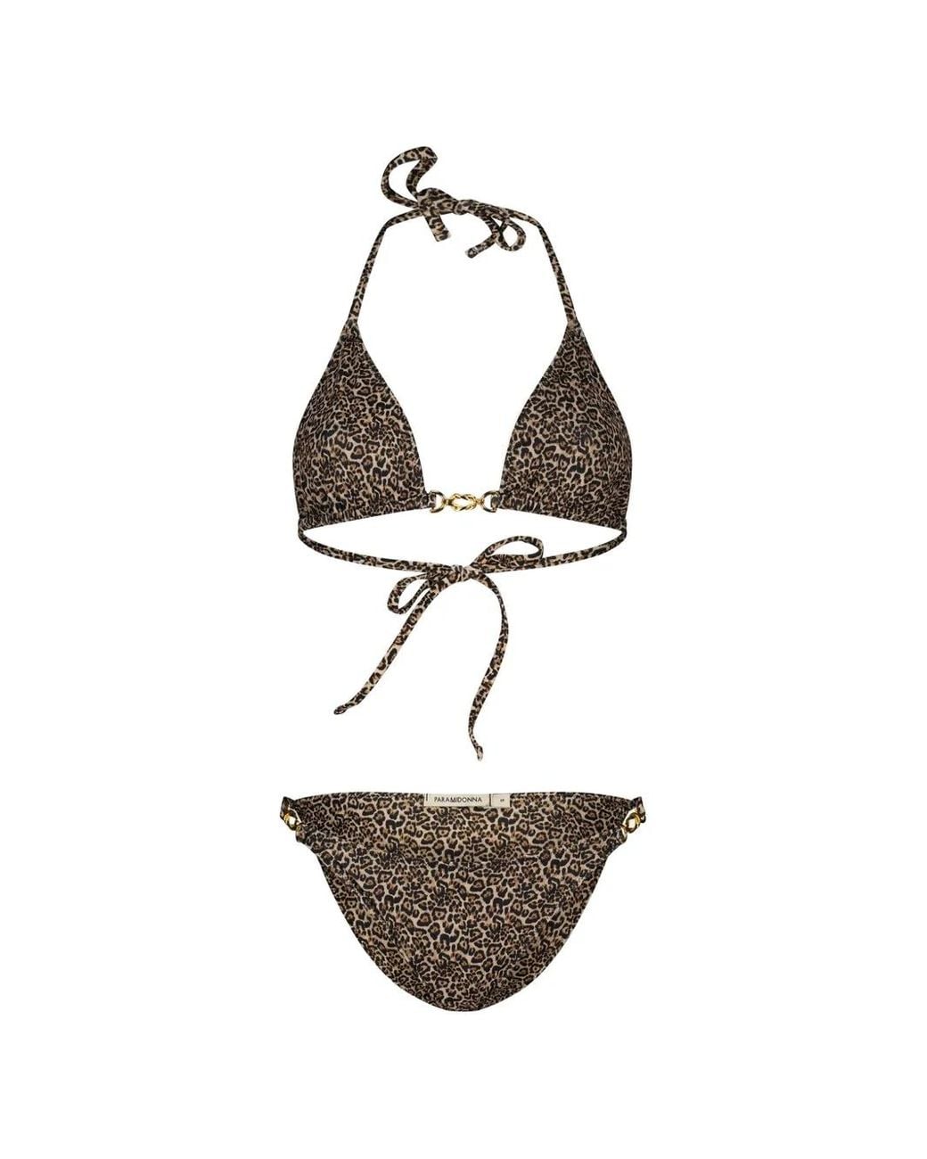 Paramidonna Gia Bikini Met Luipaardprint in het White