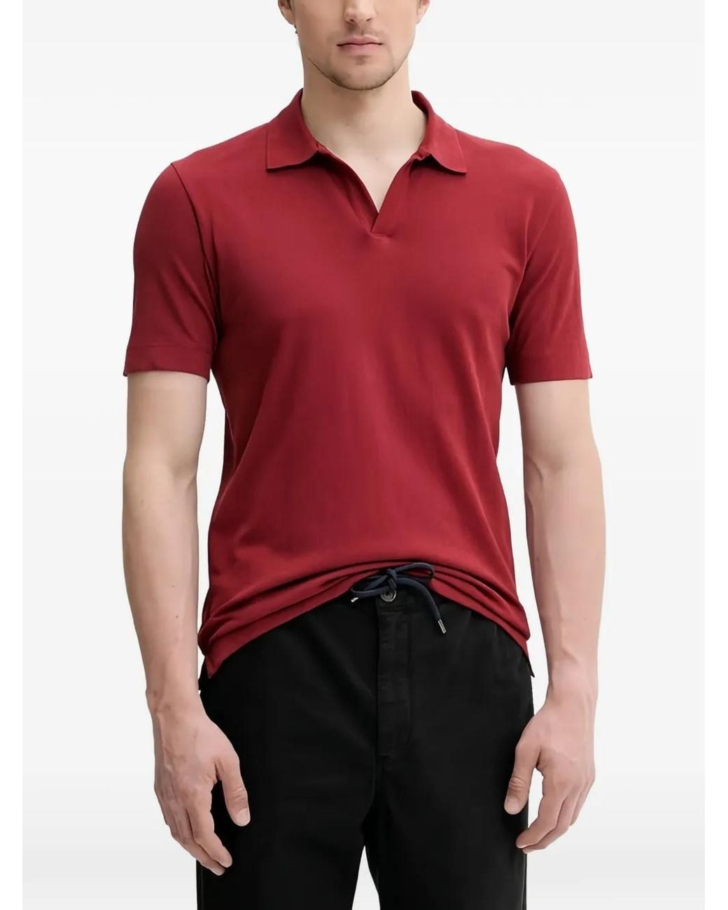 Marc O' Polo Red Short-Sleeve Collar Polo Shirt for men
