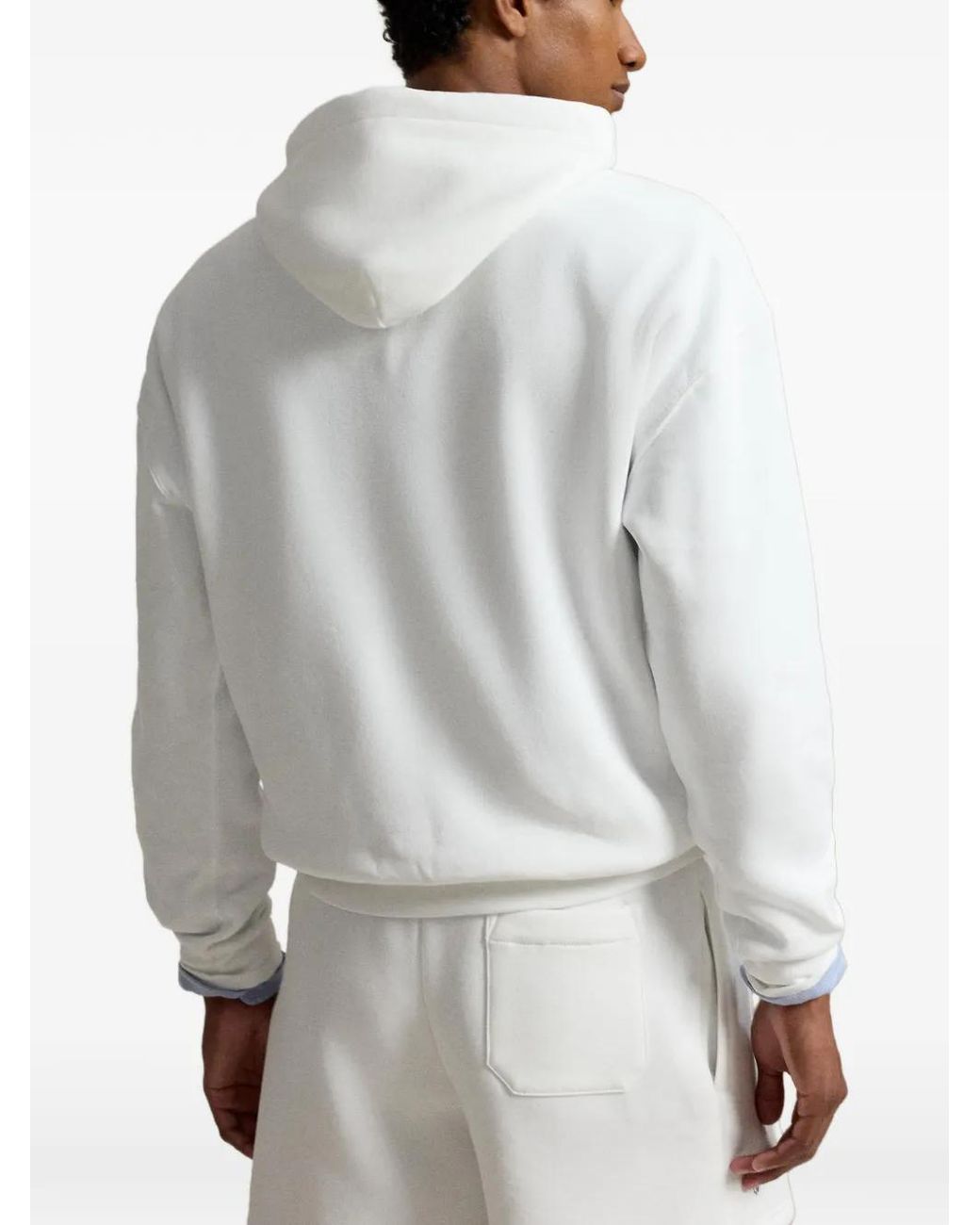 Polo Ralph Lauren White Wimbledon Embroidered Hoodie for men