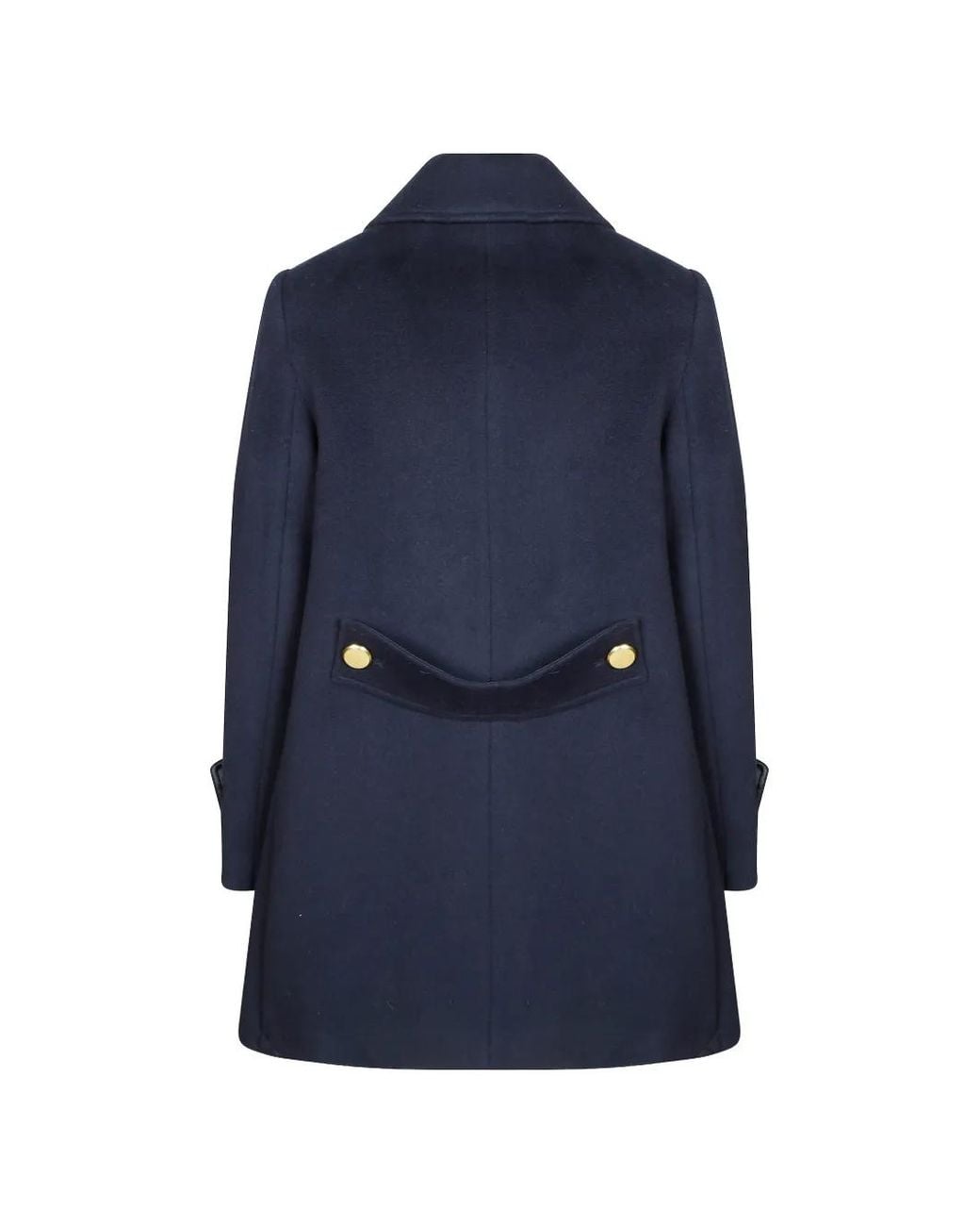 P.A.R.O.S.H. Blue Button-Up Wool Coat