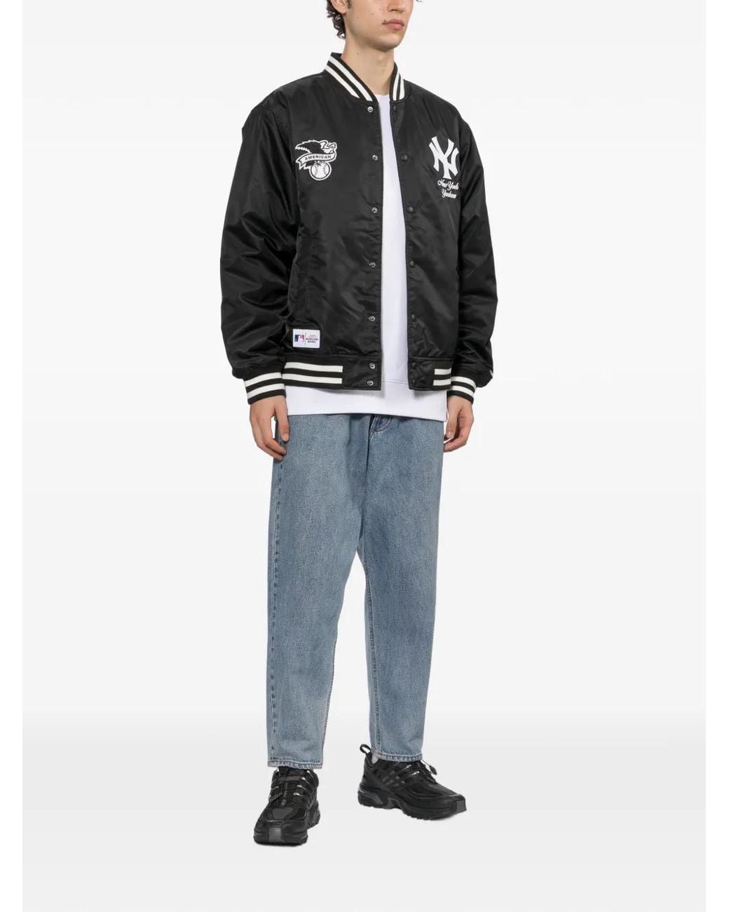 KTZ Black New York Yankees Patch Jacket for men
