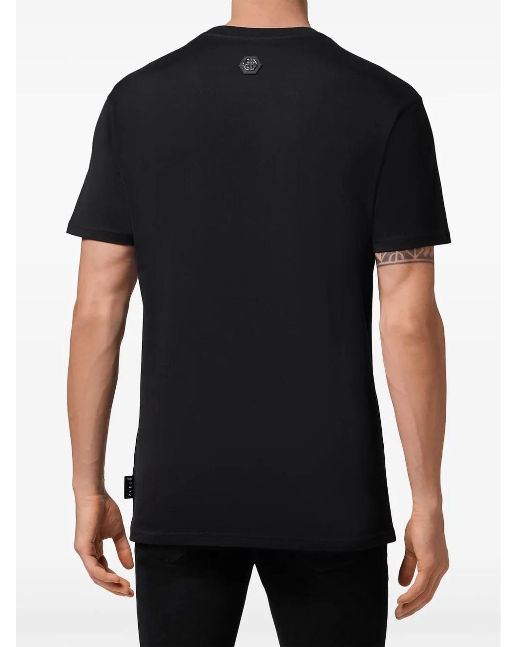 Philipp Plein Black Pp Crest T-Shirt for men