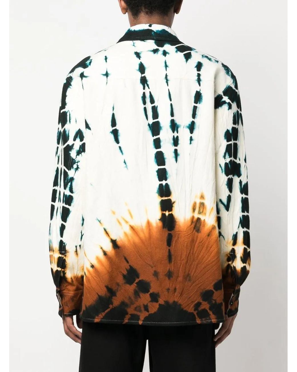 Jil Sander Gray Tie-Dye Chest Pocket Shirt for men
