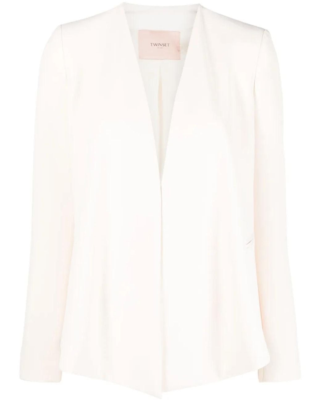 Twinset White Open-Front Blazer
