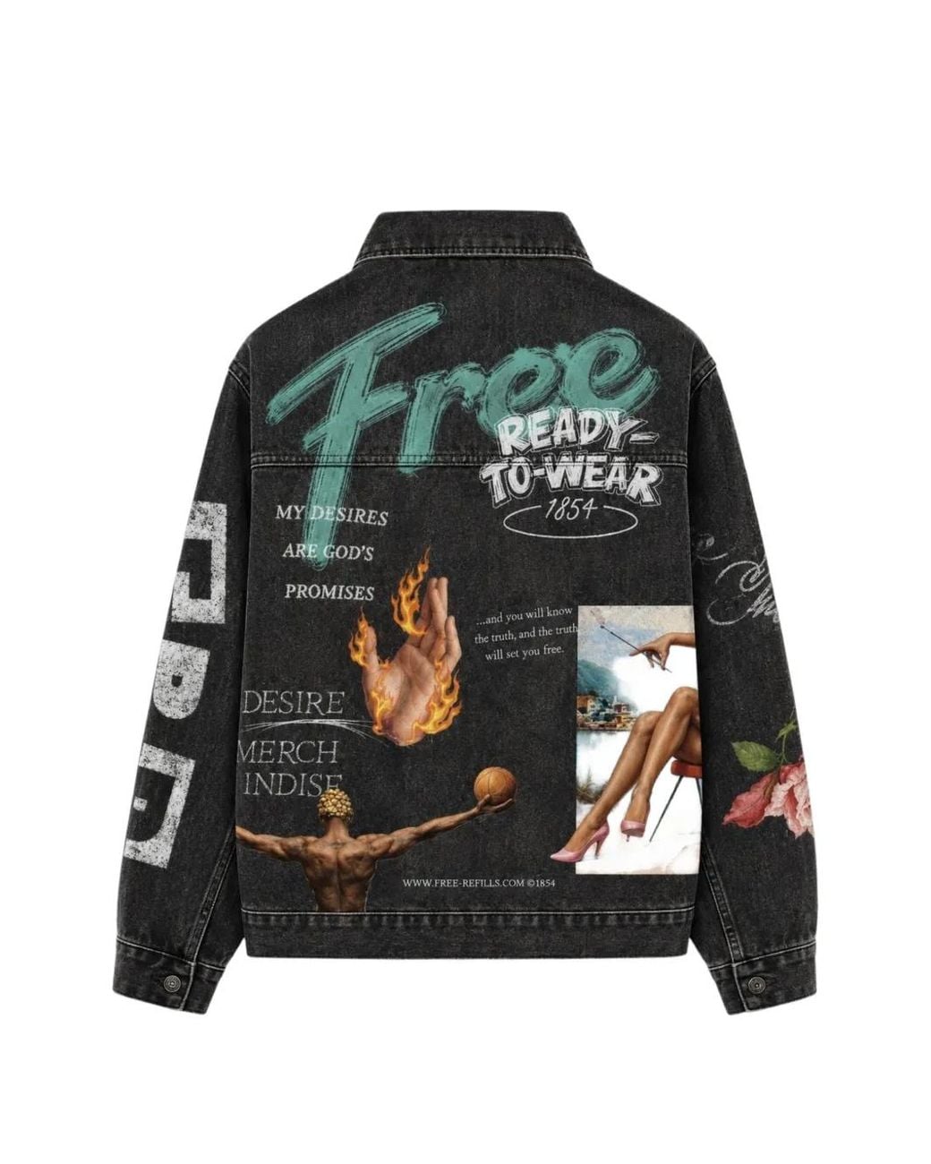 Free Refills The Powder Room Denim Jacket in Black for Men | Lyst