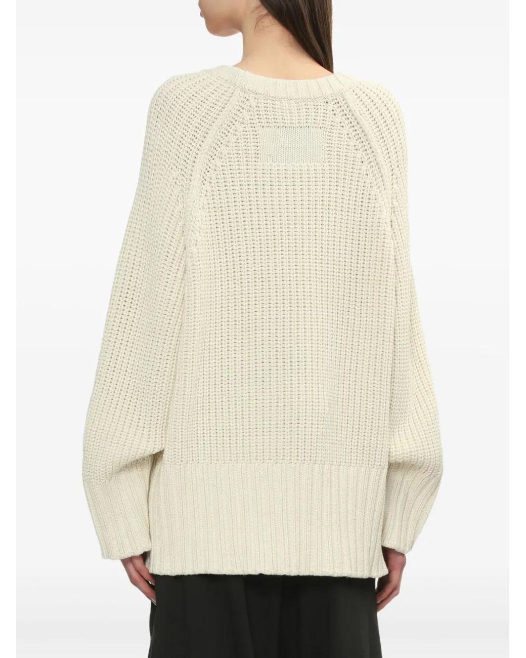 Low Classic Geribbelde Sweater in het White