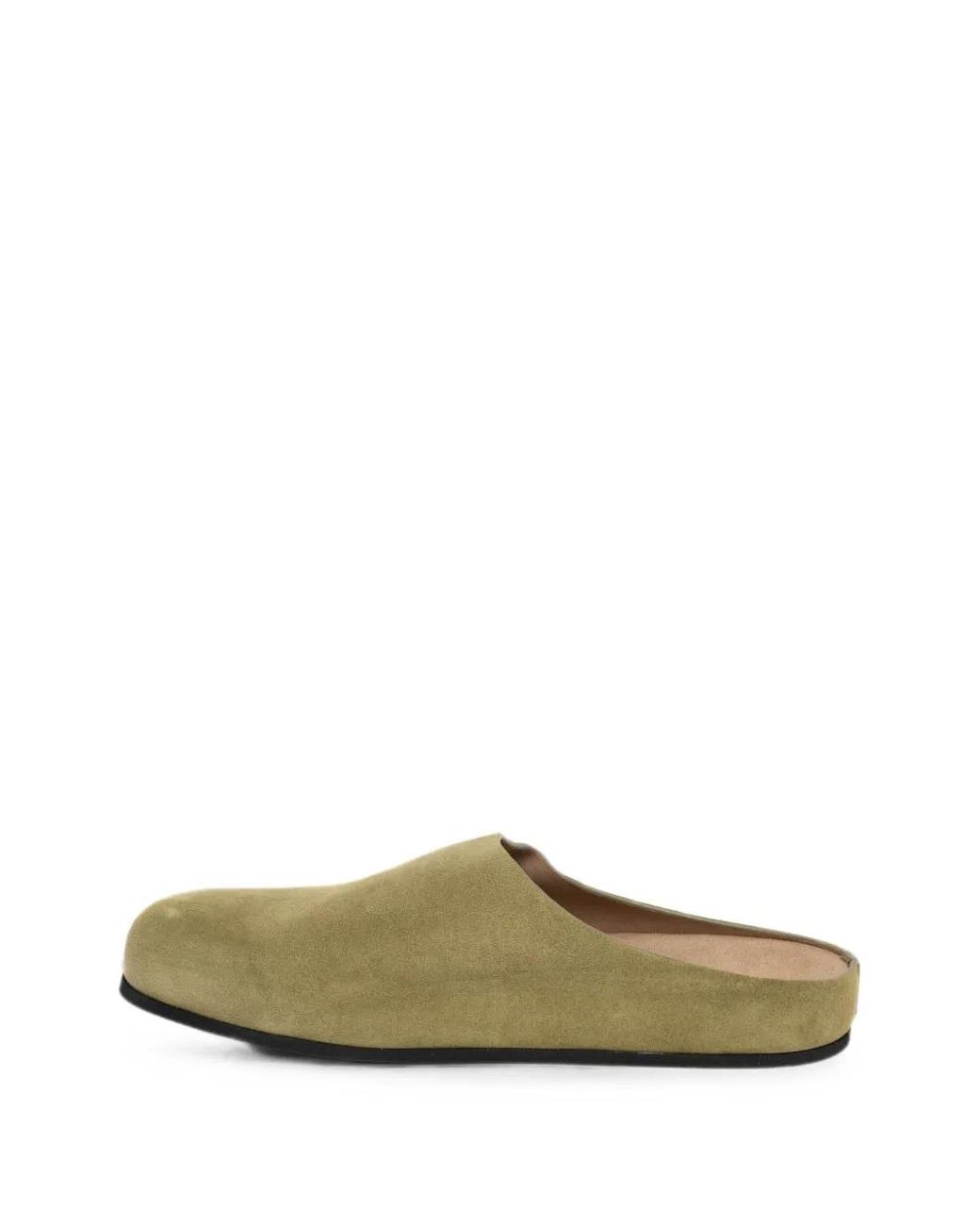 Common Projects Green Suede Slip-On Mules