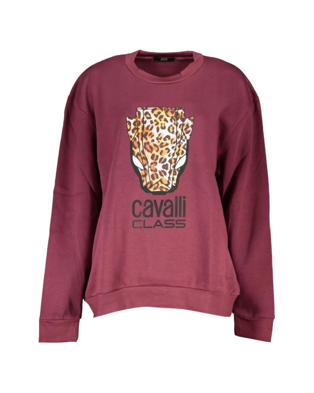 Roberto Cavalli Purple Logo-Print Sweatshirt
