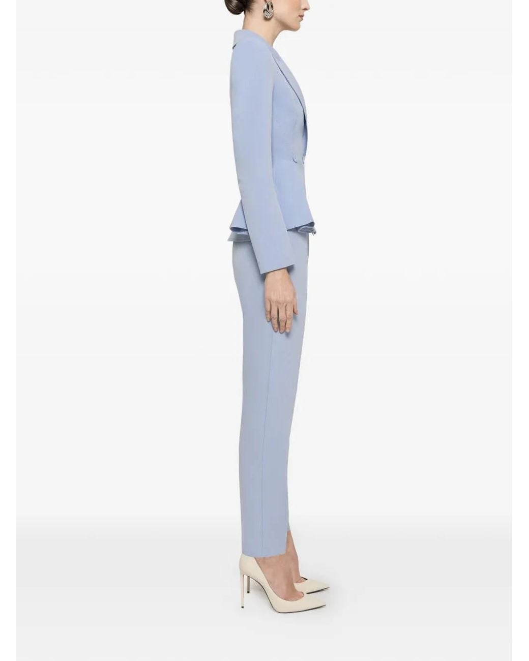 Nissa Blue Single-Breasted Blazer
