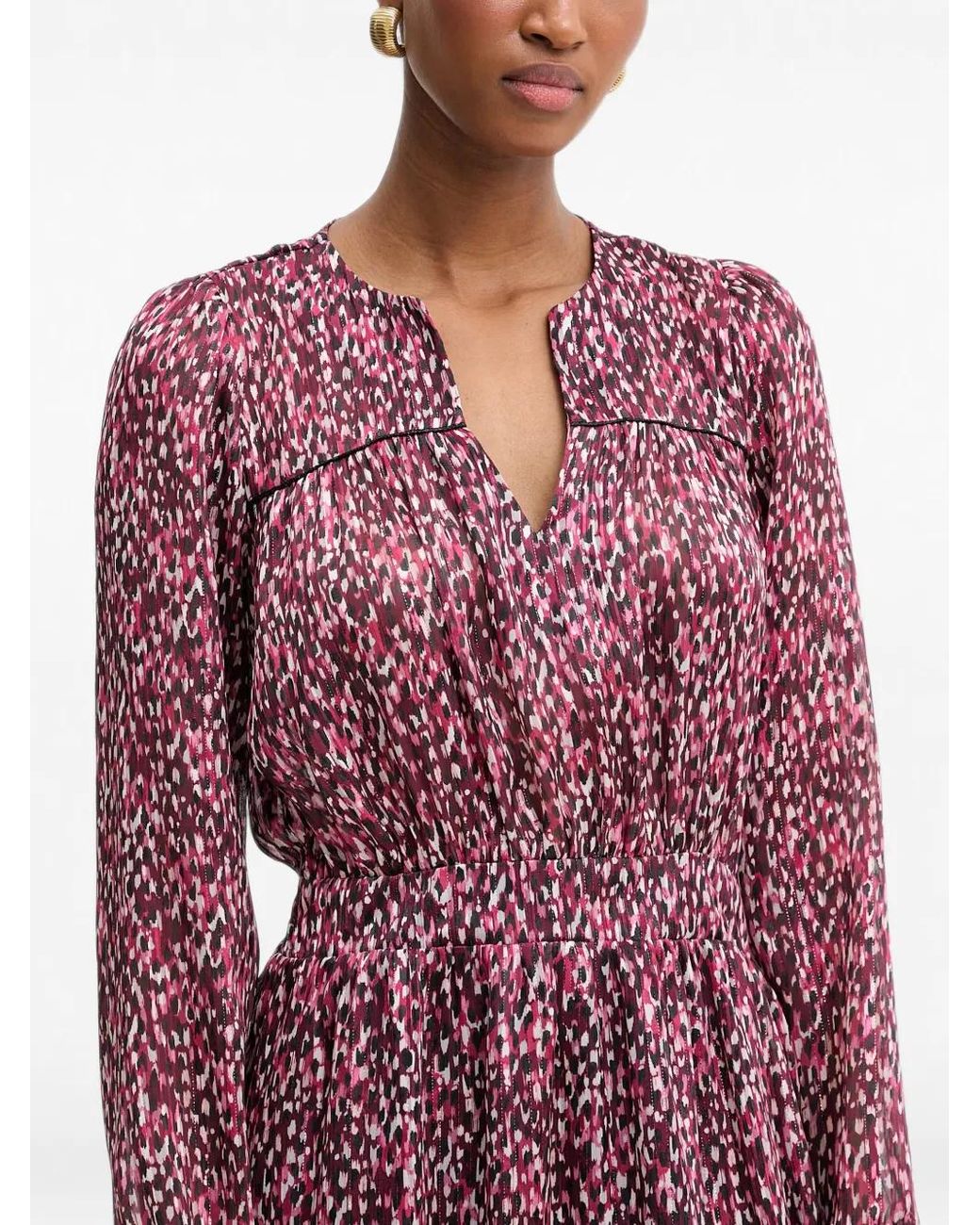 Morgan Red Ruffled V-Neck Mini Dress