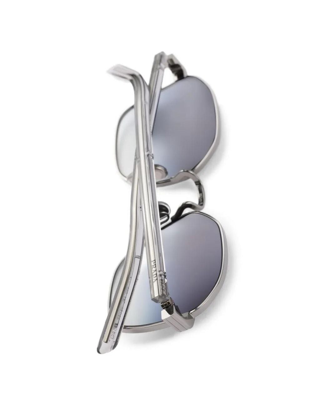 Prada White Hexagonal-Frame Sunglasses for men