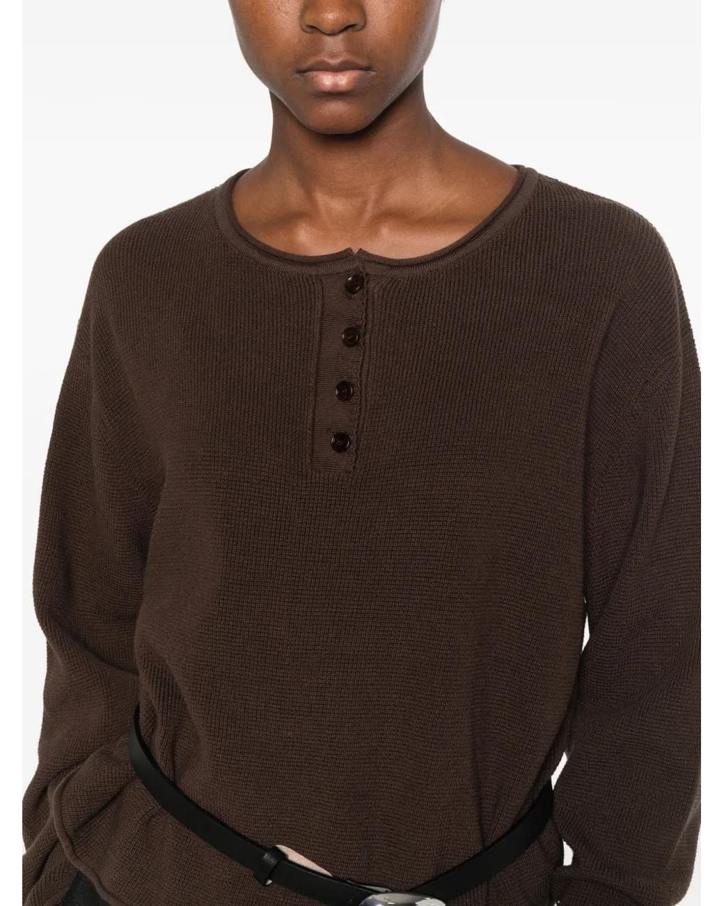 Low Classic Brown V-Neck Sweater