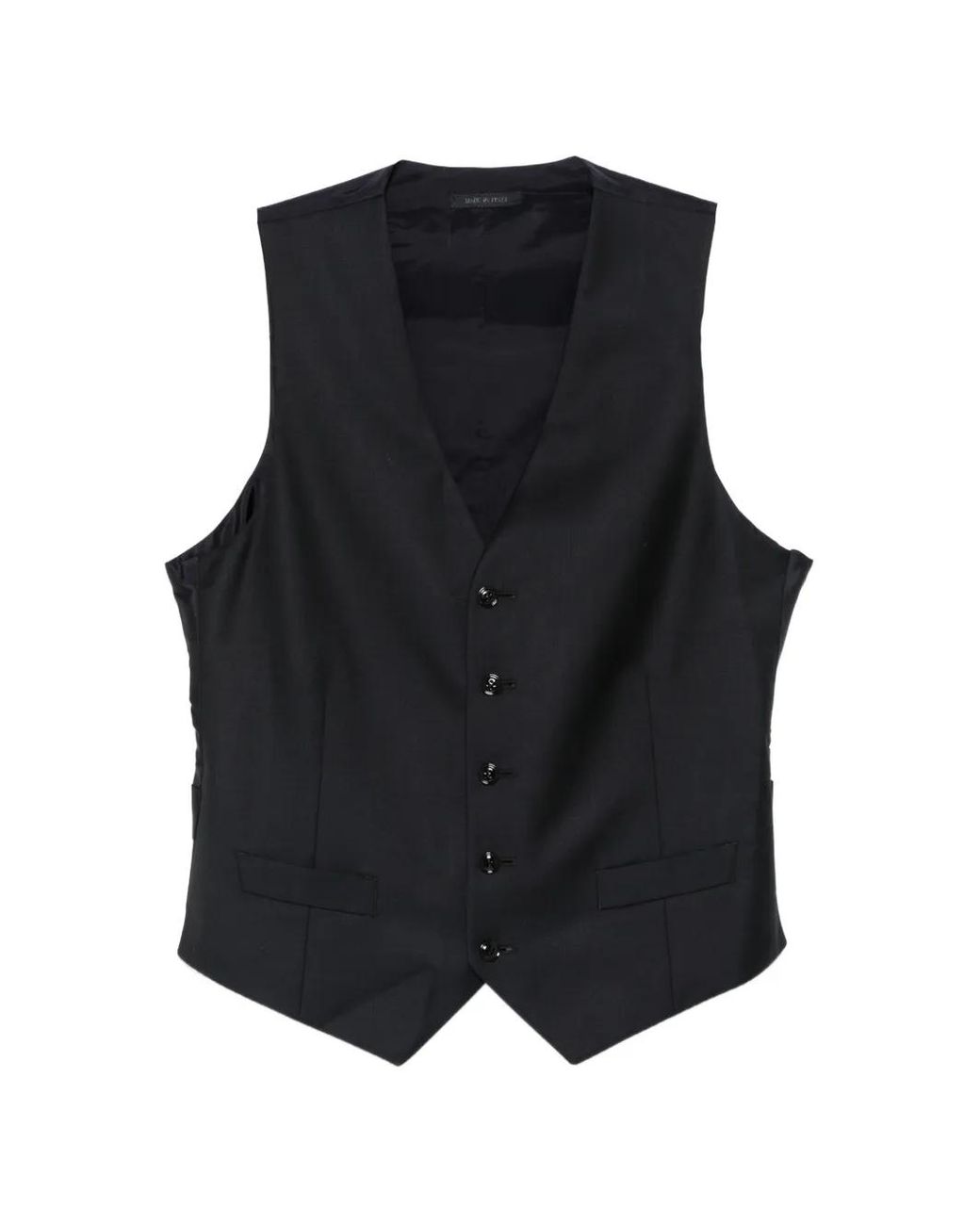 Giorgio Armani Black V-Neck Waistcoat for men