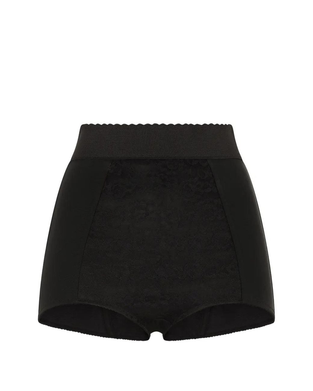 Dolce & Gabbana Black Guaina Jacquard And Satin Culottes
