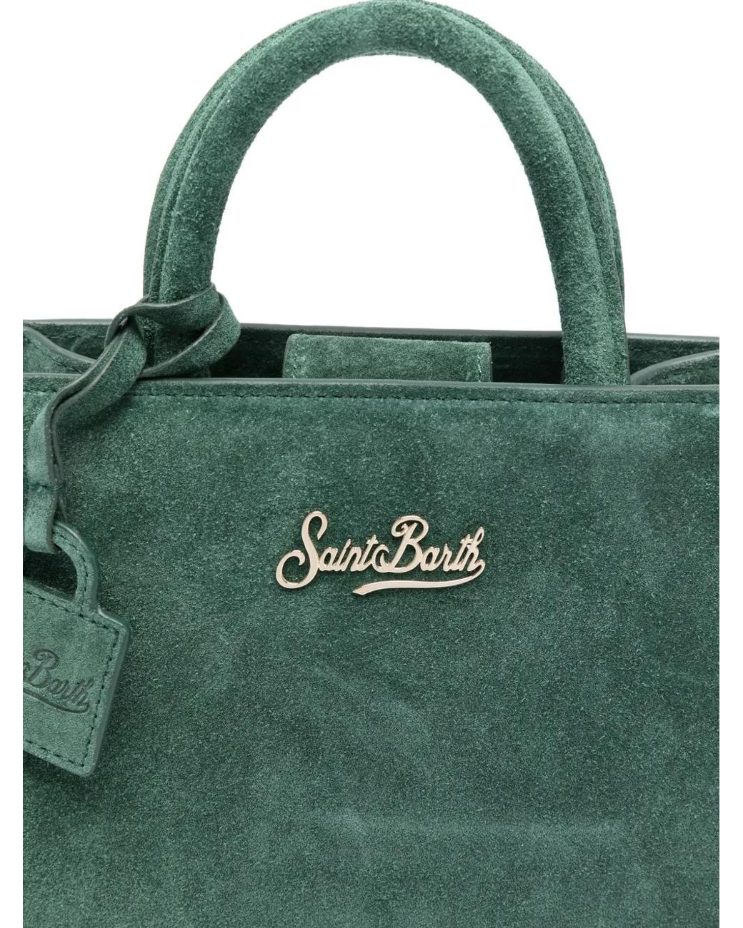 Mc2 Saint Barth Green Mini Sac À Main En Daim