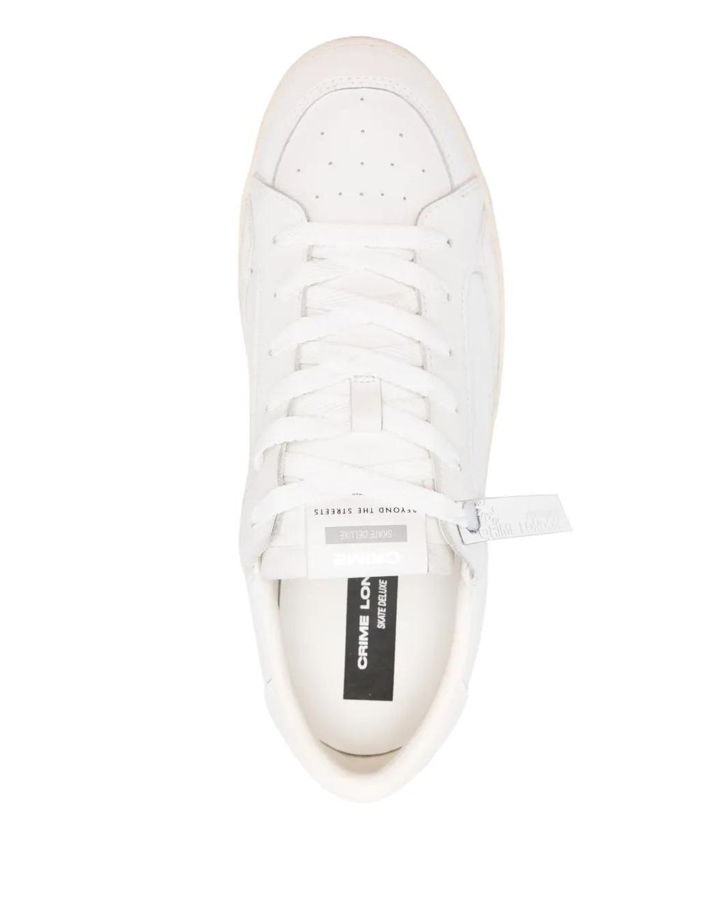 Crime London White Sk8 Deluxe Sneakers for men