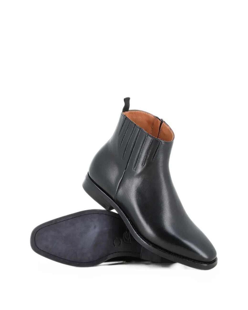 Alberto Fasciani Black Megan Side-Zip Leather Ankle Boots