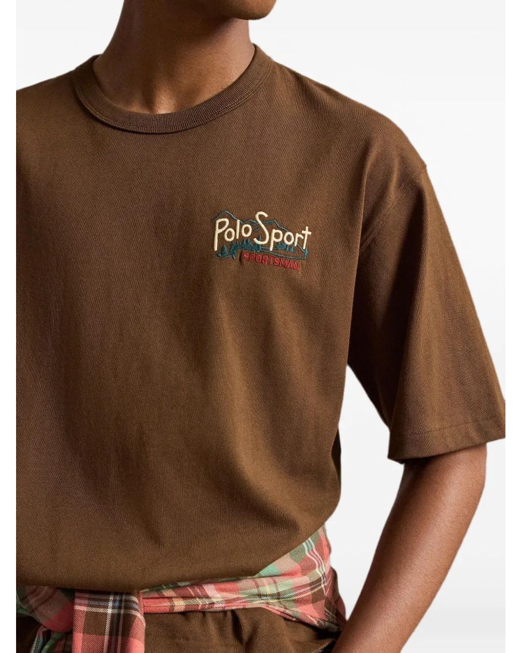 Polo Ralph Lauren Brown T-Shirt Polo Sport À Logo Brodé for men