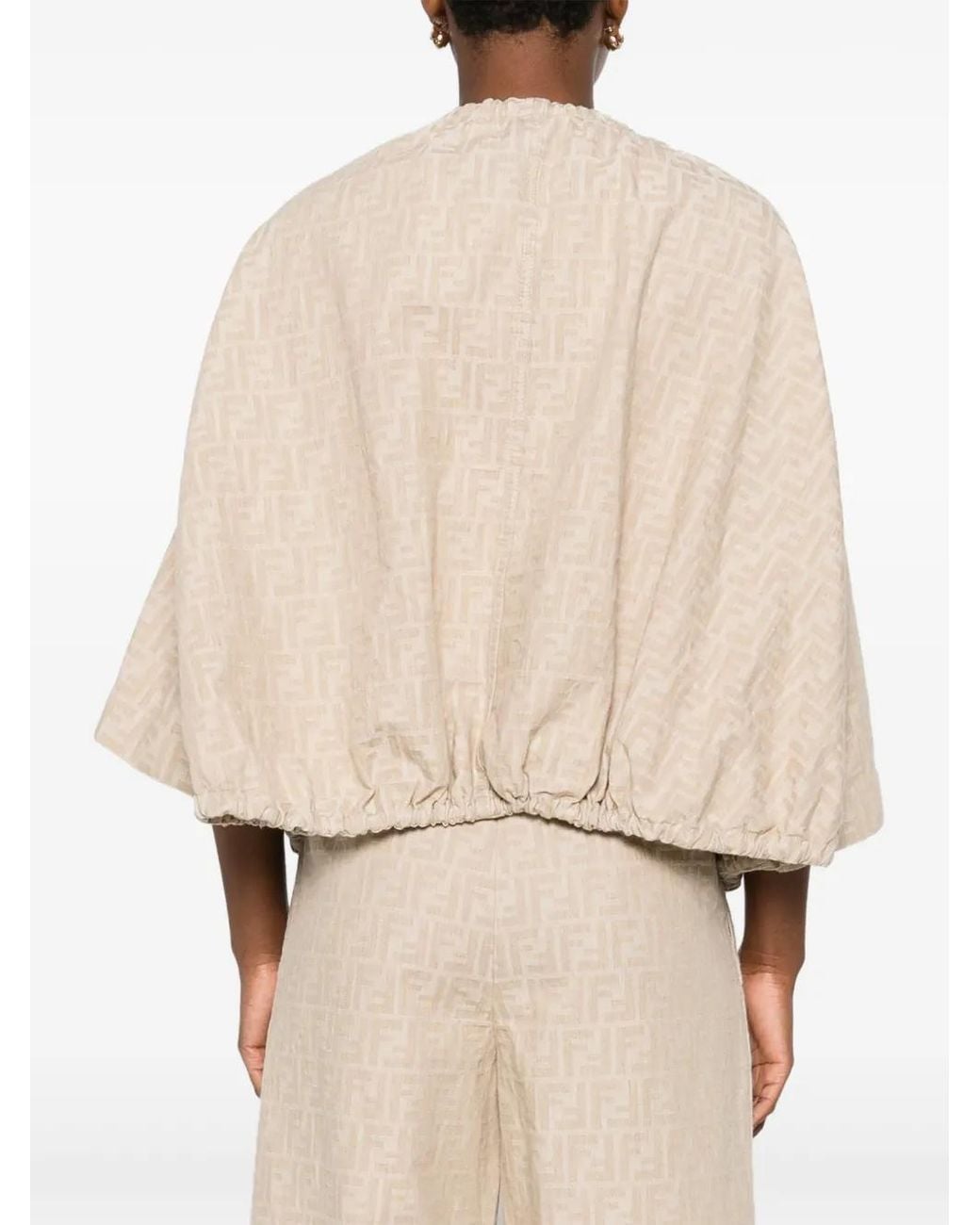 Fendi Natural 'Ff Chambray' Jacket