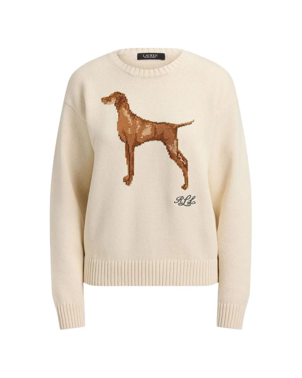 Ralph Lauren White Vizsla Sweater