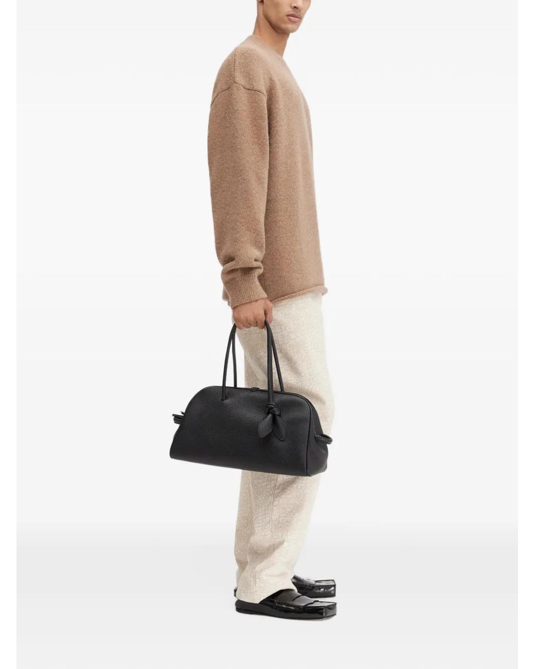 Jacquemus Brown Drop-Shoulder Sweater for men