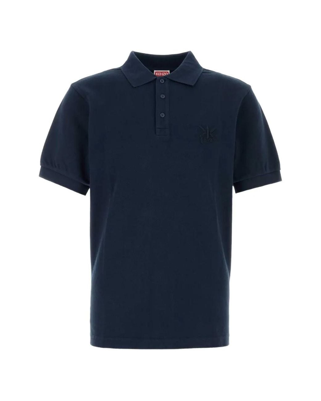KENZO Blue Double K Slim-Fit Polo Shirt for men